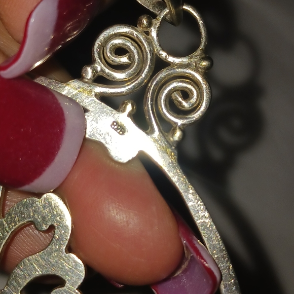 925 oversized pendant with chain (this is a choker necklace) - Picture 3 of 11